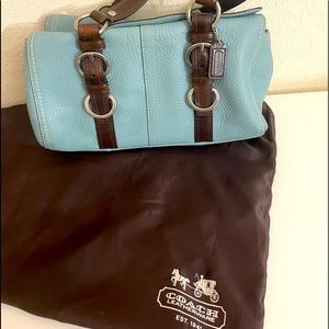 Coach Shoulder Bag, Light Blue, gently used